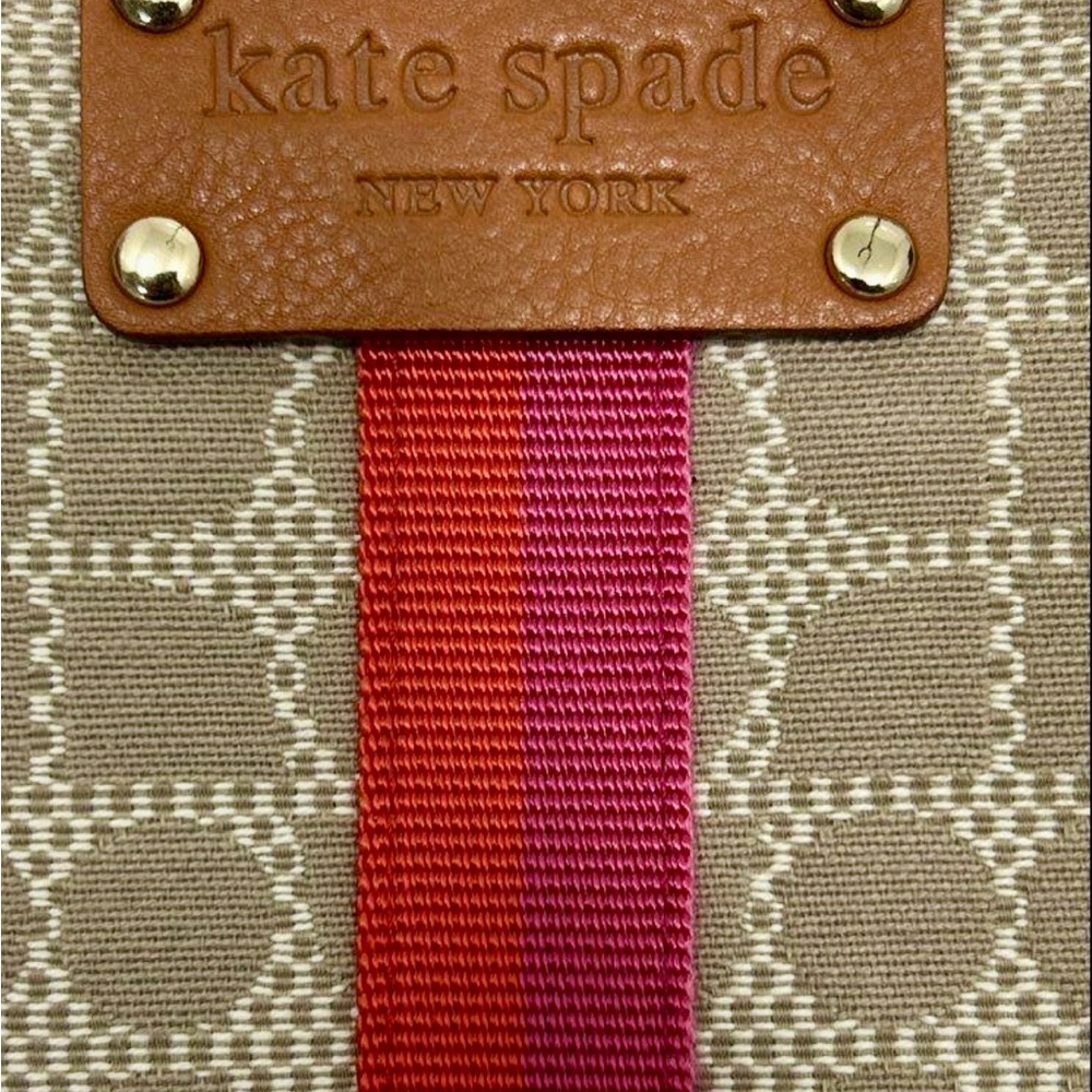 Kate Spade Noel Stevie Shoulder Bag with Pink and Orange Accent Stripes - Picture 4 of 5